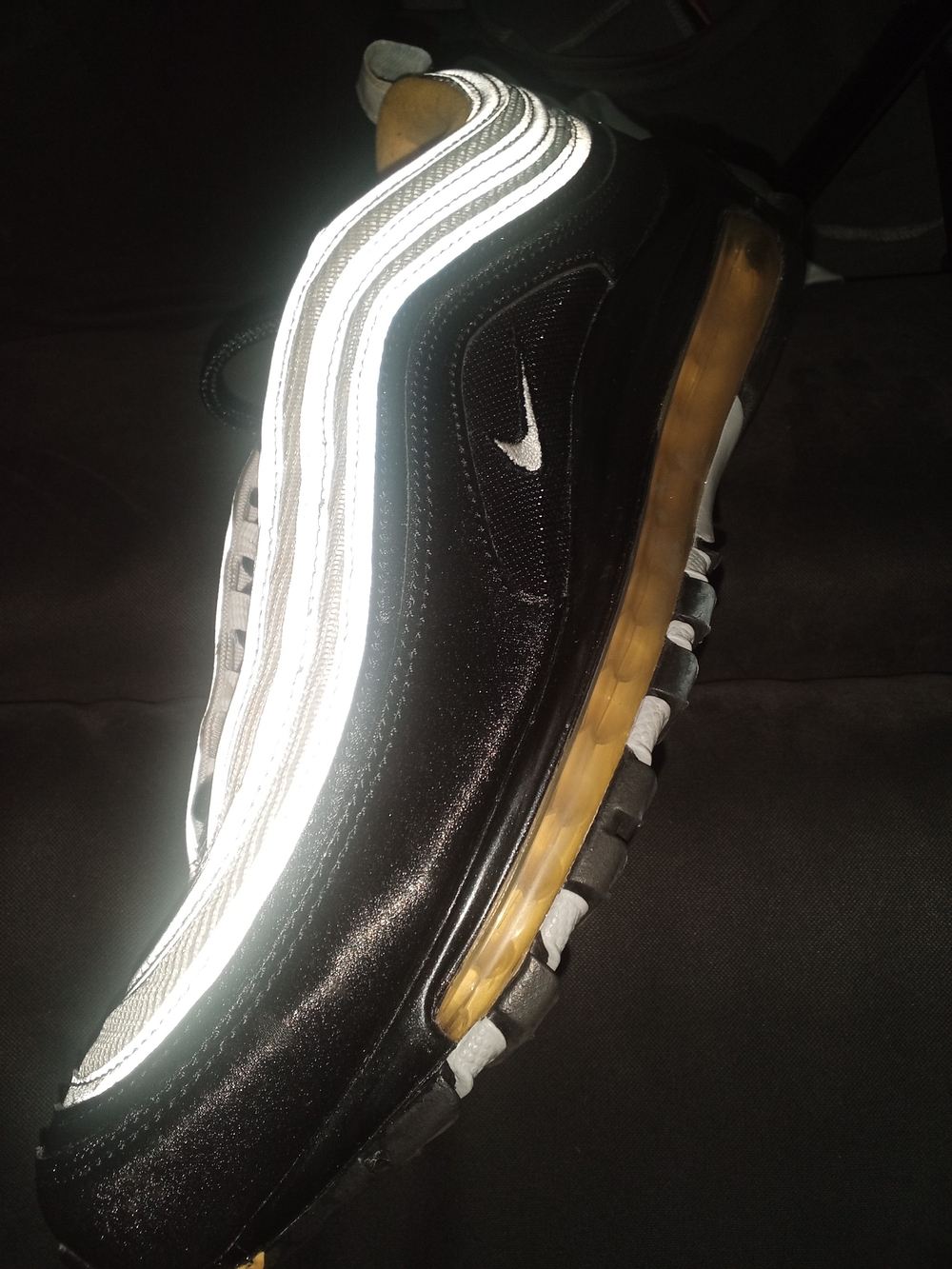 Nike Men’s Black Air Max 97 with Reflective Stripes